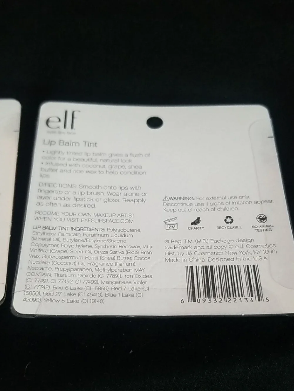 ELF Pink Tinted Lip Balm Pot -2 New In Box